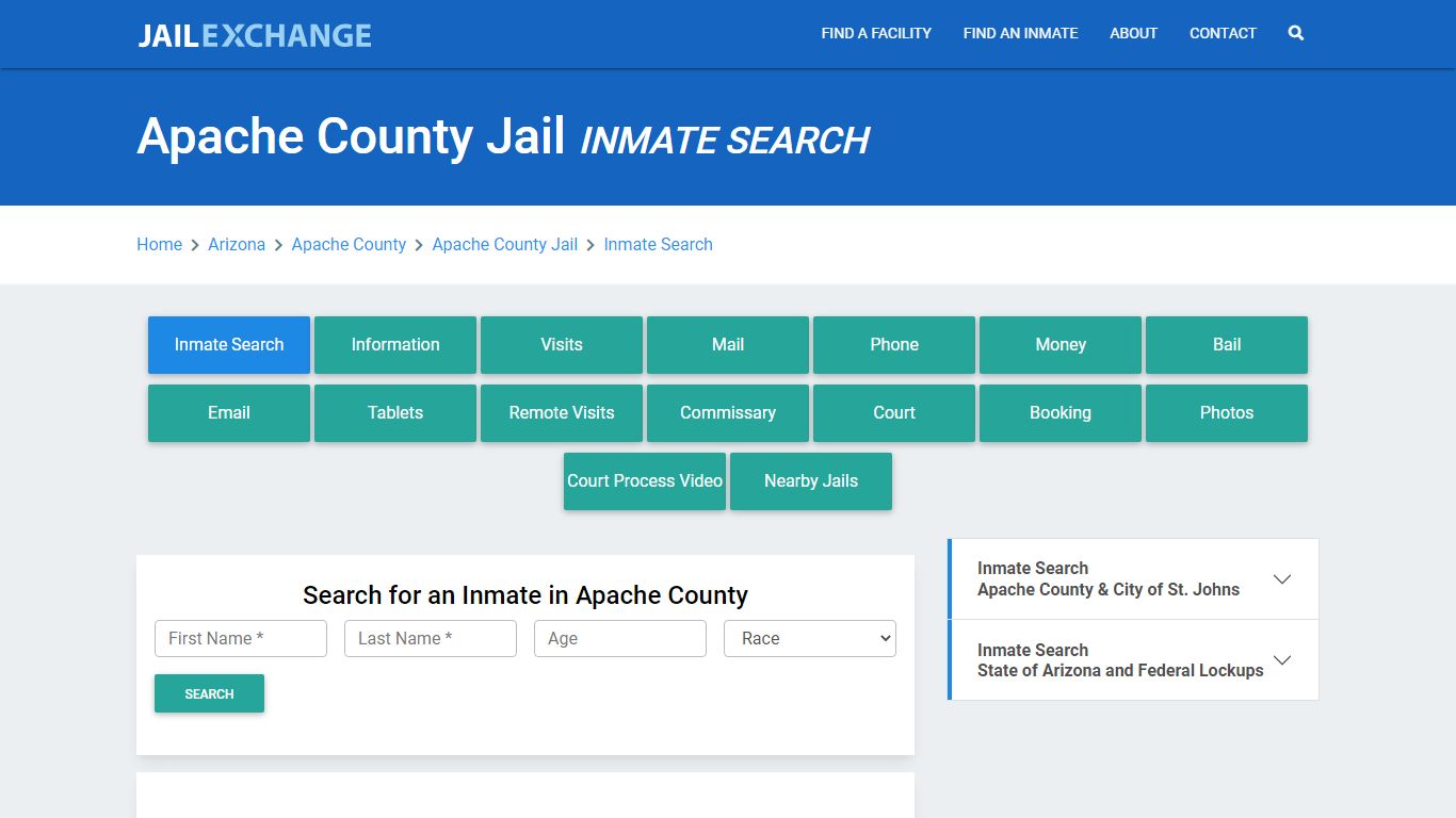 Apache County Jail, AZ Inmate Search: Roster & Mugshots